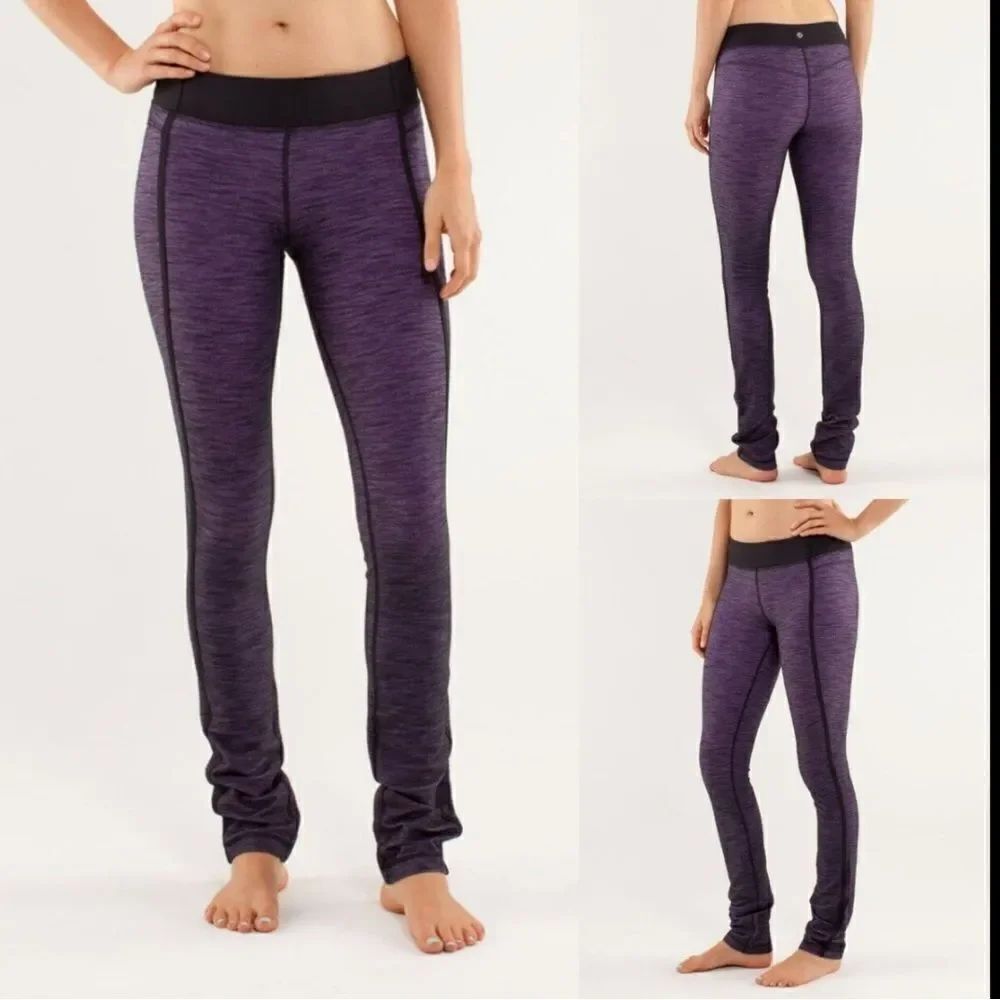 LululemonΒ Athletica Forme yoga pantsβsize 2 purple space dye fullβlength